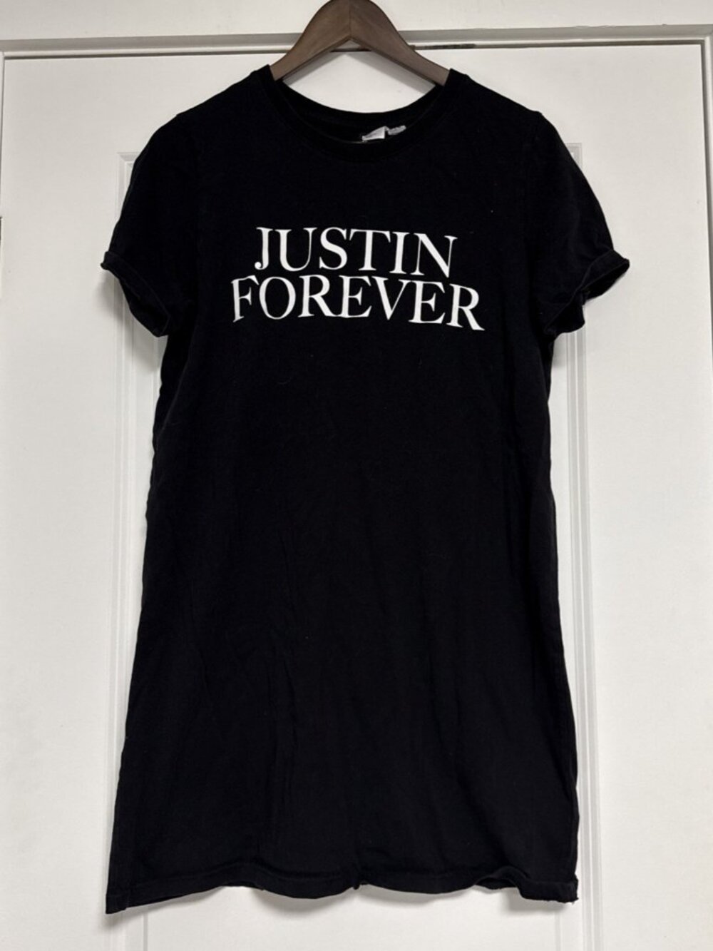 Justin Bieber World Tour Tshirt Dress Sz 10 Justin Forever Cross Divided By H&M